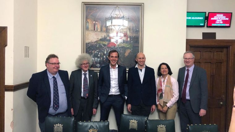 Group photo of Rob van der Pluijm and colleagues in Westminster